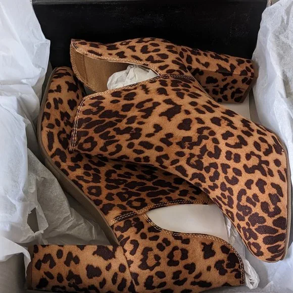 Lane Bryant Dream Cloud Cutout High Heel Bootie - Leopard - 11W - Picture 3 of 15